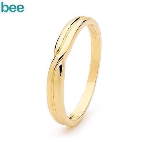 Image of 9 kt guld Eva Gold Wedder Fingerring blank fra Bee Jewelry